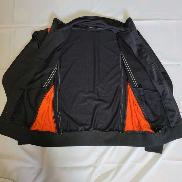 Bailey's Point Varsity Jacket Mens Size M Orange and Black - Picture 6 of 9